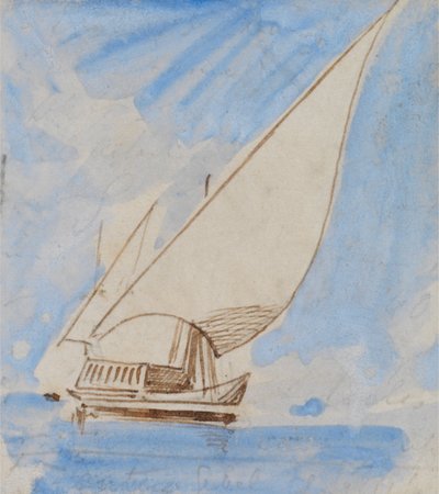 Boat on the Nile by Edward Lear